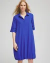 Chico's Ric Rac-trim Bungee Dress In Rich Cobalt Size 20/22 |  Zenergy Activewear In Rich Cobalt