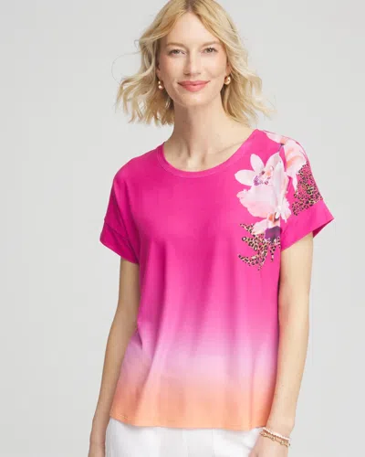 Chico's Rio Sunset Tee In Pink