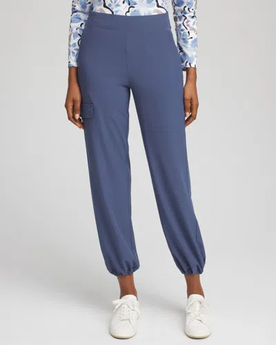 Chico's Ripstop Cargo Ankle Pants In Canyon Blue