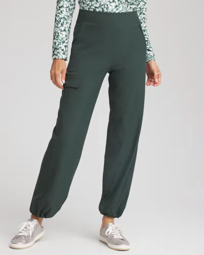 Chico's Ripstop Cargo Ankle Pants In Darkest Spruce In Green