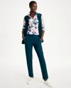 Chico's Ripstop Pull-on Tapered Ankle Pants In Teal Shadow In Teal Shadow