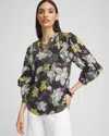 Shop Chico's Ruffle Sleeve Blouse In Green Size 16/18 |  In Olive Green