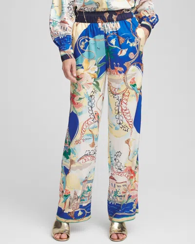 Chico's Sanibel Island Print Pants In English Cream Size 16/18 |