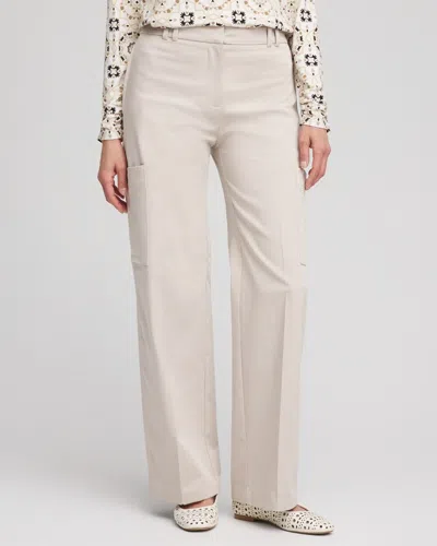Chico's Sateen Cargo Pants In Neutral Size 20 |  In Smokey Taupe