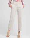 Chico's Sateen Straight-leg Cropped Pants In Neutral Size 16/18 |  In Smokey Taupe
