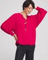 Chico's Satin Dolman Sleeve Top In Pink Size 18 |  In Pink Blossom