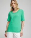 CHICO'S SCOOP NECK TEE IN GRASSY GREEN SIZE 20/22 | CHICO'S