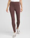 Chico's Scuba Ankle Leggings In Espresso In Brown
