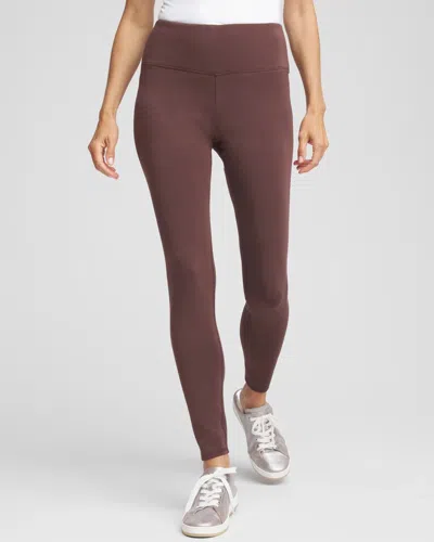 Chico's Scuba Ankle Leggings In Espresso In Brown
