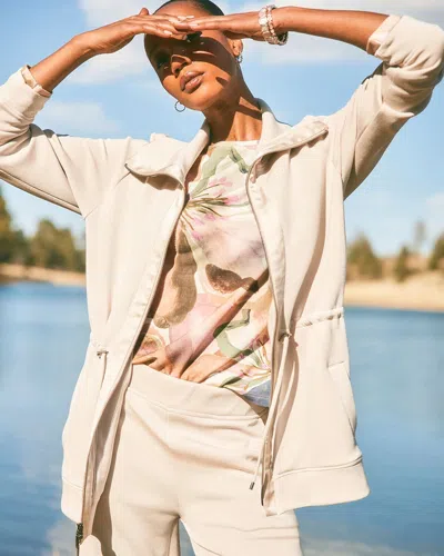 Chico's Scuba Cinch-waist Jacket In Taupe In Brown