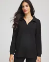 Chico's Scuba Collared Tunic In Black In Black