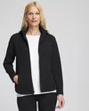 Chico's Scuba Convertible Jacket In Black In Black