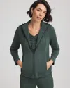 Chico's Scuba Convertible Jacket In Darkest Spruce In Green