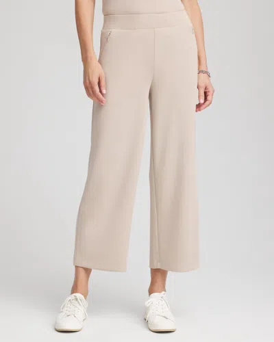 Chico's Scuba Cropped Pants In Neutral