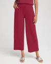 Chico's Scuba Cropped Pants In Russet Red In Red