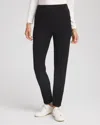 Chico's Scuba Pintuck Ankle Pants In Black In Black