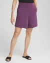 Chico's Scuba Pull-on Shorts In Purple In Purple
