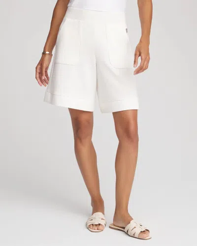 Chico's Scuba Pull-on Shorts In White In Sand