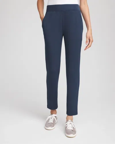 Chico's Scuba Tapered Ankle Pants In Blue