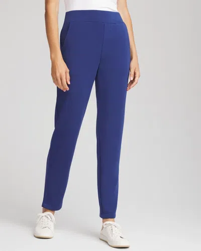 Chico's Scuba Tapered Ankle Pants In Blue