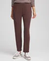 Chico's Scuba Tapered Ankle Pants In Espresso In Brown