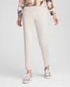 Chico's Scuba Tapered Ankle Pants In Taupe In Brown