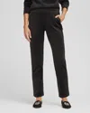 Chico's Scuba Velour Tapered Ankle Pants In Black In Black