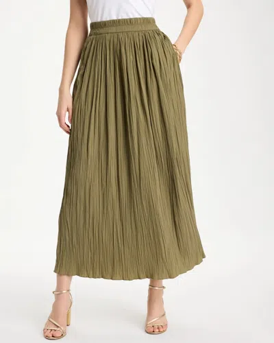 Chico's Sea Island Pull-on Maxi Skirt In Lichen In Green