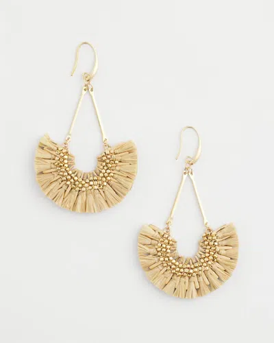 Chico's Seagrass Motif Drop Earrings In Neutral
