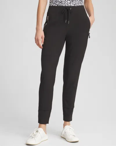Chico's Seam Detail Stretch Ankle Pants In Black Size 20 |  Zenergy Activewear