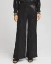 Chico's Sequin Relaxed Straight Leg Pants In Black Size 16/18 |  In Black
