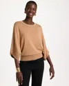 Chico's Sequined Cape Sleeve Pullover In Toffee Tan In Toffee Tan