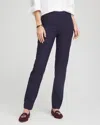Chico's Shadow Stripe Brigitte Slim Pull-on Pants In Blue In Blue