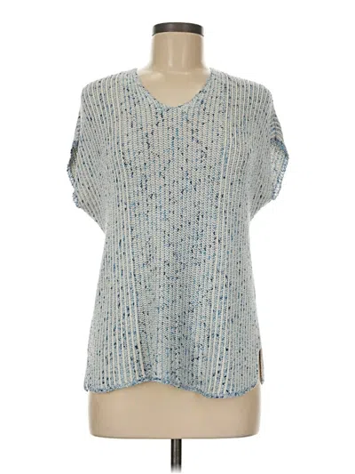 Pre-owned Chico's Short Sleeve Blouse In Blue