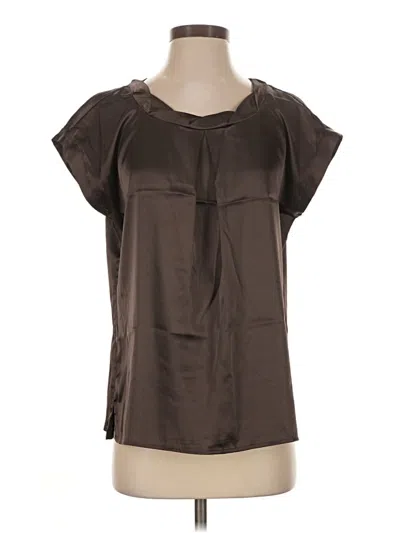 Pre-owned Chico's Short Sleeve Blouse In Brown