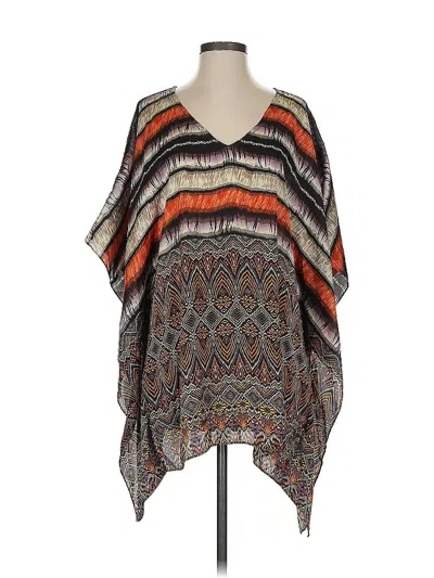 Pre-owned Chico's Short Sleeve Blouse In Gray