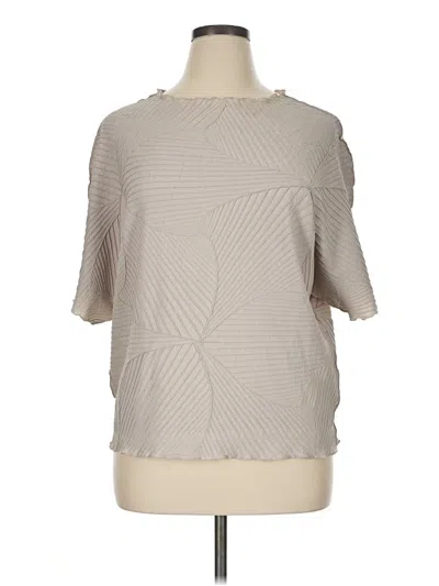 Pre-owned Chico's Short Sleeve Blouse In Gray