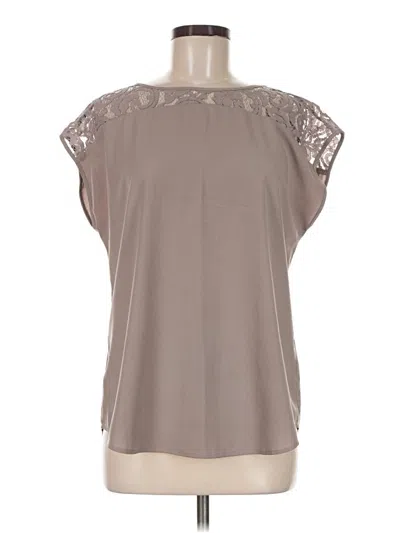 Pre-owned Chico's Short Sleeve Blouse In Gray