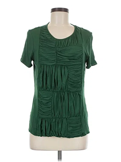 Pre-owned Chico's Short Sleeve Blouse In Green
