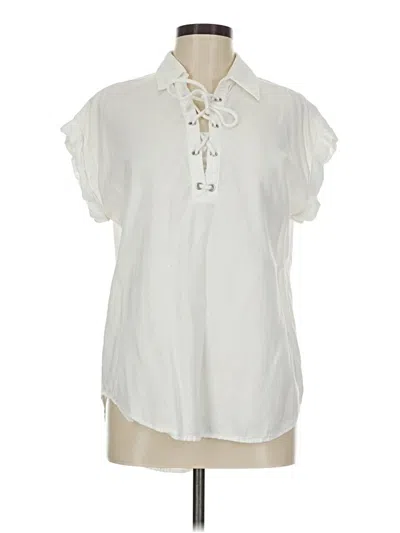 Pre-owned Chico's Short Sleeve Blouse In Ivory