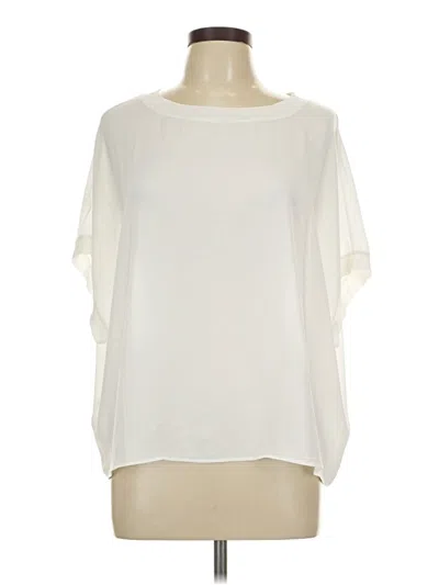 Pre-owned Chico's Short Sleeve Blouse In Ivory