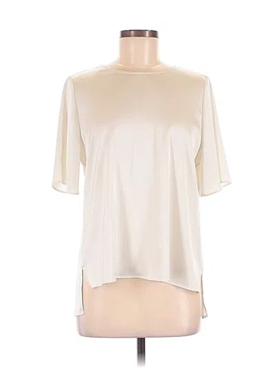 Pre-owned Chico's Short Sleeve Blouse In Ivory