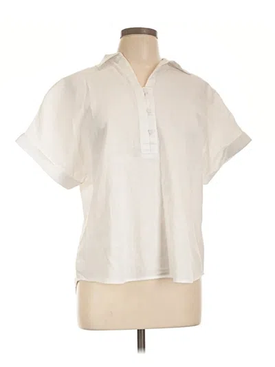 Pre-owned Chico's Short Sleeve Blouse In Ivory