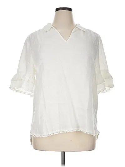 Chico's Short Sleeve Blouse In Ivory