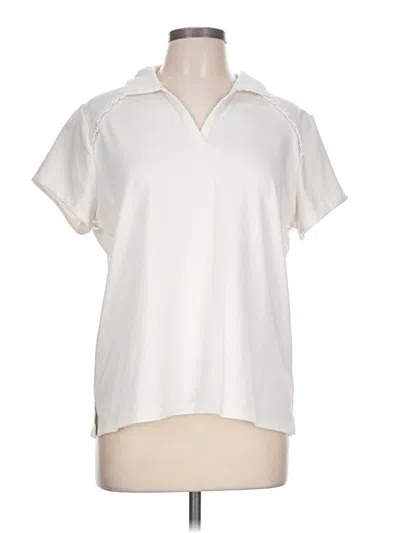Pre-owned Chico's Short Sleeve Blouse In Ivory
