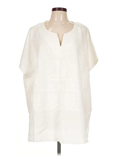 Pre-owned Chico's Short Sleeve Blouse In Ivory