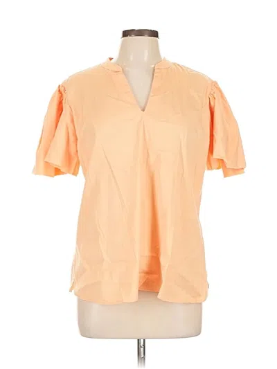 Pre-owned Chico's Short Sleeve Blouse In Orange