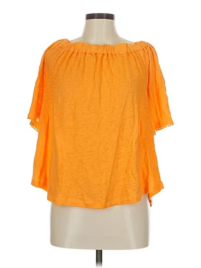 Pre-owned Chico's Short Sleeve Blouse In Orange