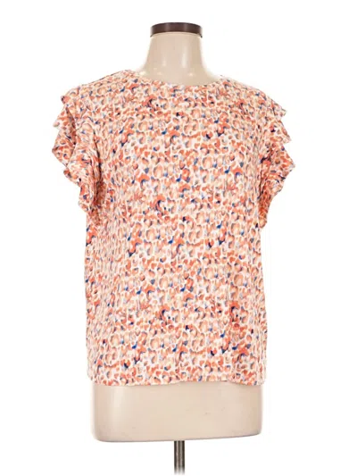 Pre-owned Chico's Short Sleeve Blouse In Orange