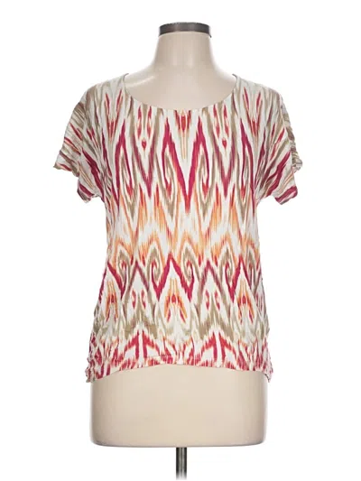 Pre-owned Chico's Short Sleeve Blouse In Orange